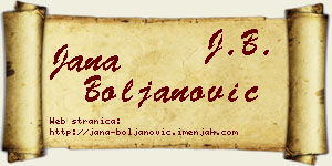Jana Boljanović vizit kartica